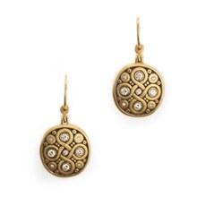 Alex Sepkus E-182D — 18k gold and diamond "Celtic Spring" earrings (16mm diameter)