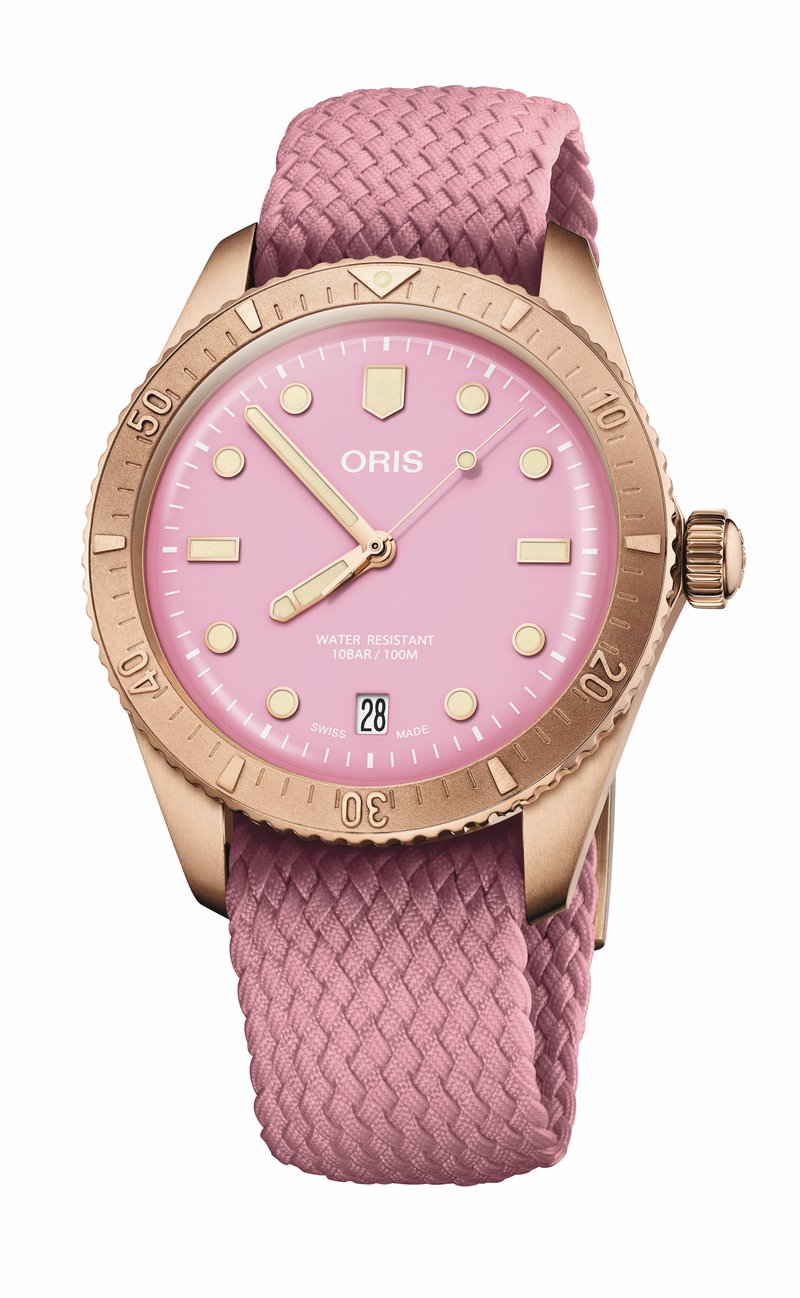 Oris Divers Sixty-Five Cotton Candy 01 733 7771 3158-07 3 19 04BRS watch at Màti Jewelers Albuquerque