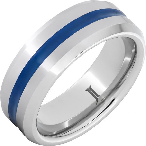 Jewelry Innovations The Thin Blue Line – Serinium® Ring at Màti Jewelers Albuquerque