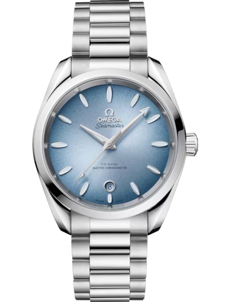 Omega Aqua Terra 150M Co-Axial Master Chronometer 38mm Summer Blue Dial 220.10.38.20.03.004 watch at Màti Jewelers Albuquerque