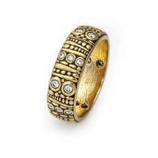 Alex Sepkus R-22 — 18k gold and diamond band (6.9mm wide)