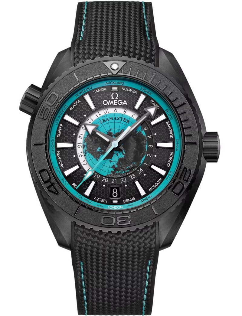 Omega Seamaster Planet Ocean 600M GMT Worldtimer 215.92.46.22.01.006 watch at Màti Jewelers Albuquerque