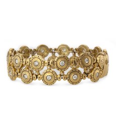 Alex Sepkus B-49D — 18k gold and diamond "Pinpoint" flexible bracelet (14.5mm wide)