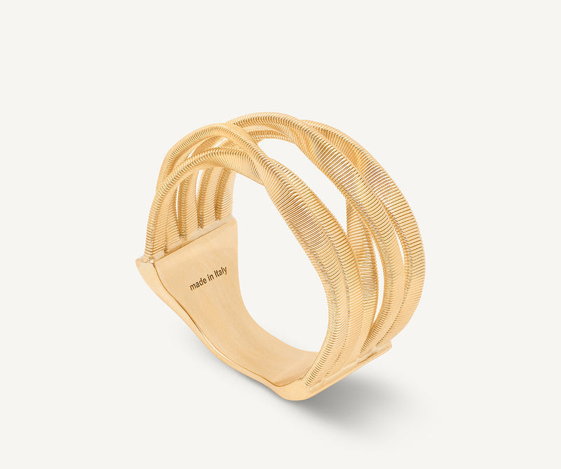 Marco Bicego 18K Yellow Gold Five Row Coil Ring at Màti Jewelers Albuquerque