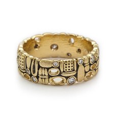 Alex Sepkus R-78 — 18k gold and diamond "Favorite Things" band (6.7mm wide)