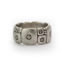 Alex Sepkus R-120PMA — Platinum "Temple Wall" band (9mm wide)size 10-12, any size larger please call