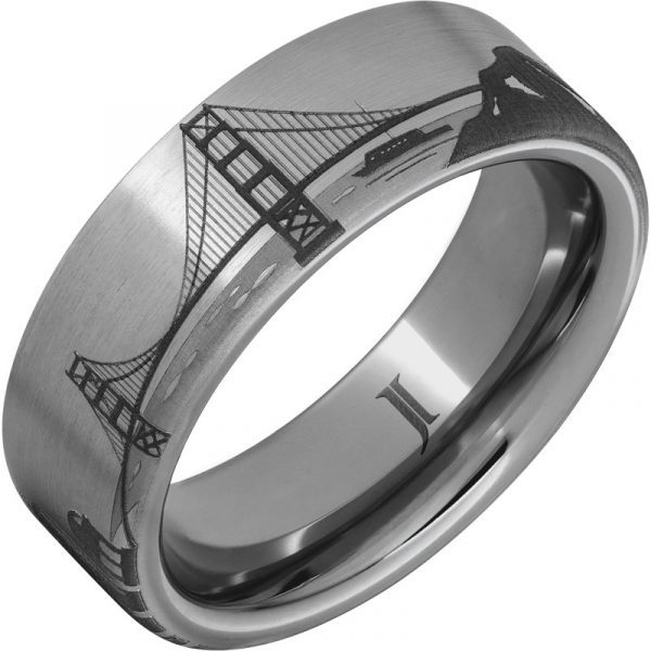 Jewelry Innovations Rugged Tungsten™ Golden Gate Bridge Scene Ring at Màti Jewelers Albuquerque