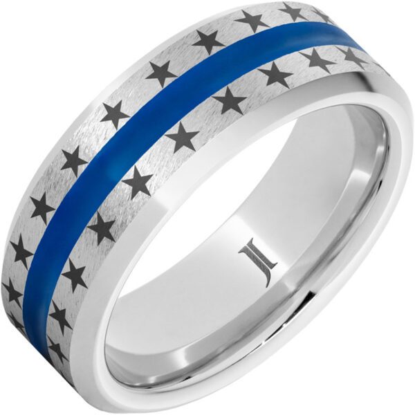 Jewelry Innovations The Stars and Stripes – Serinium® Ring with Enamel Inlay at Màti Jewelers Albuquerque