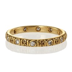 Alex Sepkus R-73 — 18k gold and diamond "Circle" band (2.5mm wide)