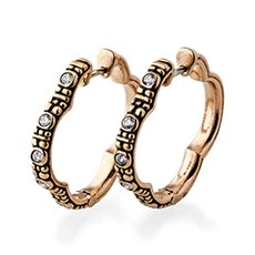 Alex Sepkus E-233RD  — 18k rose gold and diamond "Quatrefoil" earrings