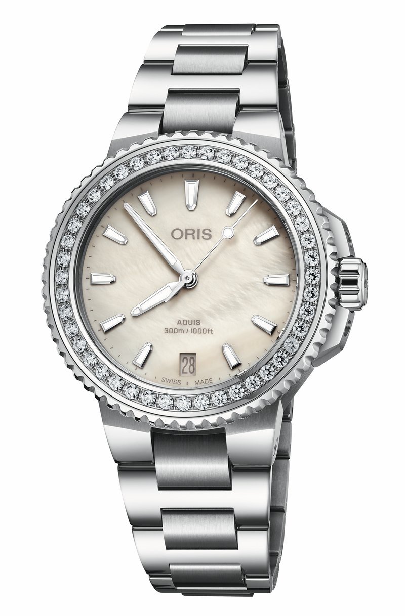 Oris Aquis Date Diamonds 01 733 7792 4956-07 8 19 05P watch at Màti Jewelers Albuquerque