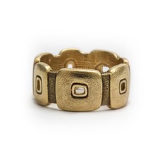 Alex Sepkus R-109A — 18k gold "Stone Windows" band (7.5mm wide) sizes 9-12