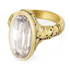 Alex Sepkus R-205MD — 18k gold and diamond "Lake Garda" ring (oval cener stone 17.2x8.5mm)