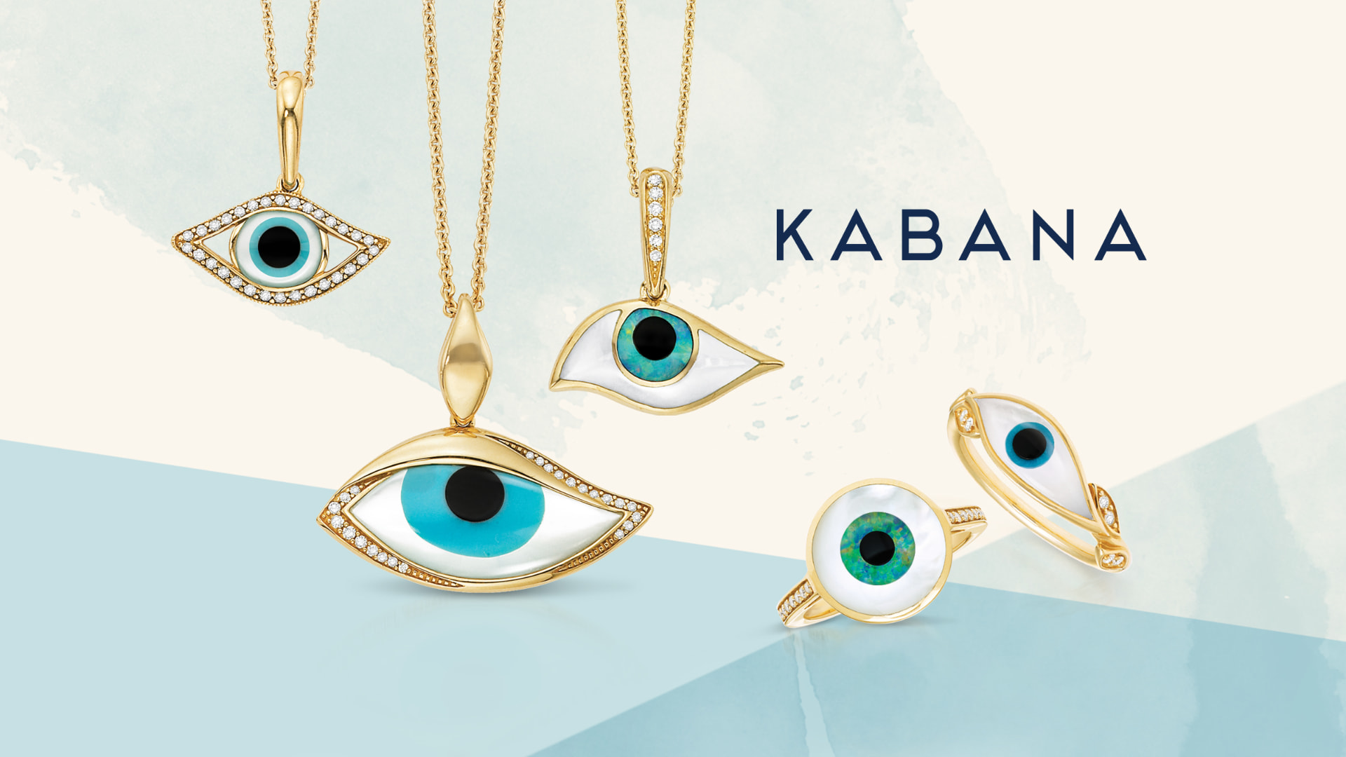 Kabana Mati collection jewelry and Kabana logo
