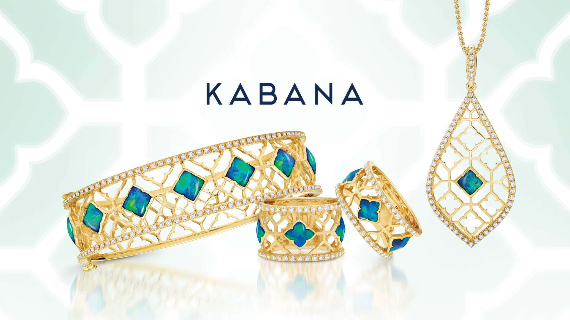 Kabana Alhambra collection jewelry and Kabana logo