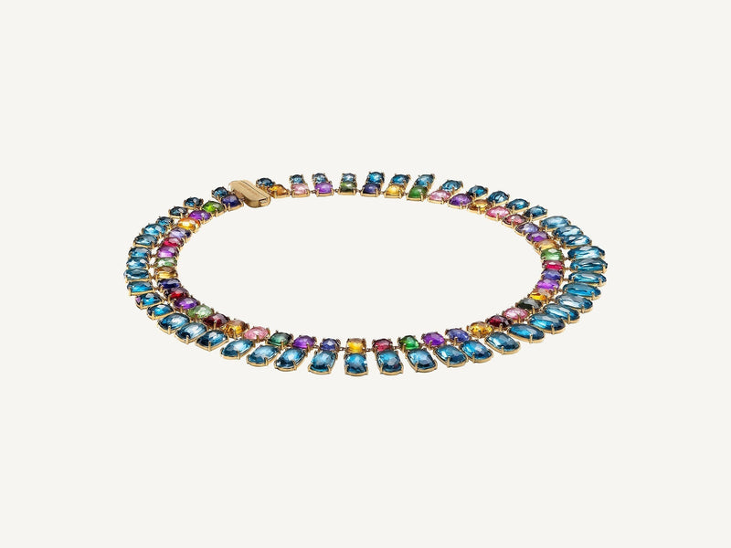 Marco Bicego 18K Yellow Gold Gemstone Statement Necklace, 18" at Màti Jewelers Albuquerque