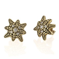 Alex Sepkus E-173D — 18k gold and diamond "Star" earrings (12mm diameter)