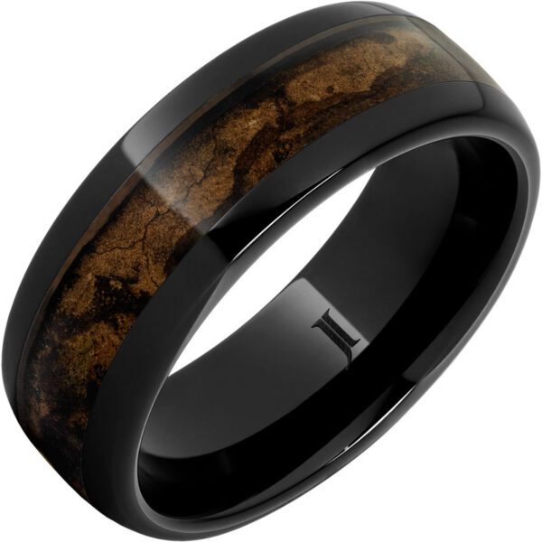 Jewelry Innovations Churchill – Black Diamond Ceramic™ Maduro Cigar Inlay Ring at Màti Jewelers Albuquerque