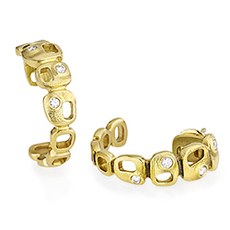 Alex Sepkus E-222 — 18k gold and diamond "Totem" earrings