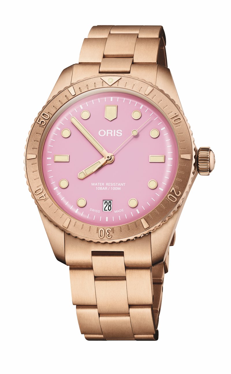 Oris Divers Sixty-Five Cotton Candy 01 733 7771 3158-07 8 19 15 watch at Màti Jewelers Albuquerque