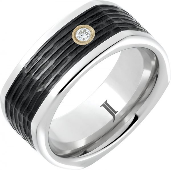 Jewelry Innovations Serinium® Diamond Black Ceramic Square Ring at Màti Jewelers Albuquerque