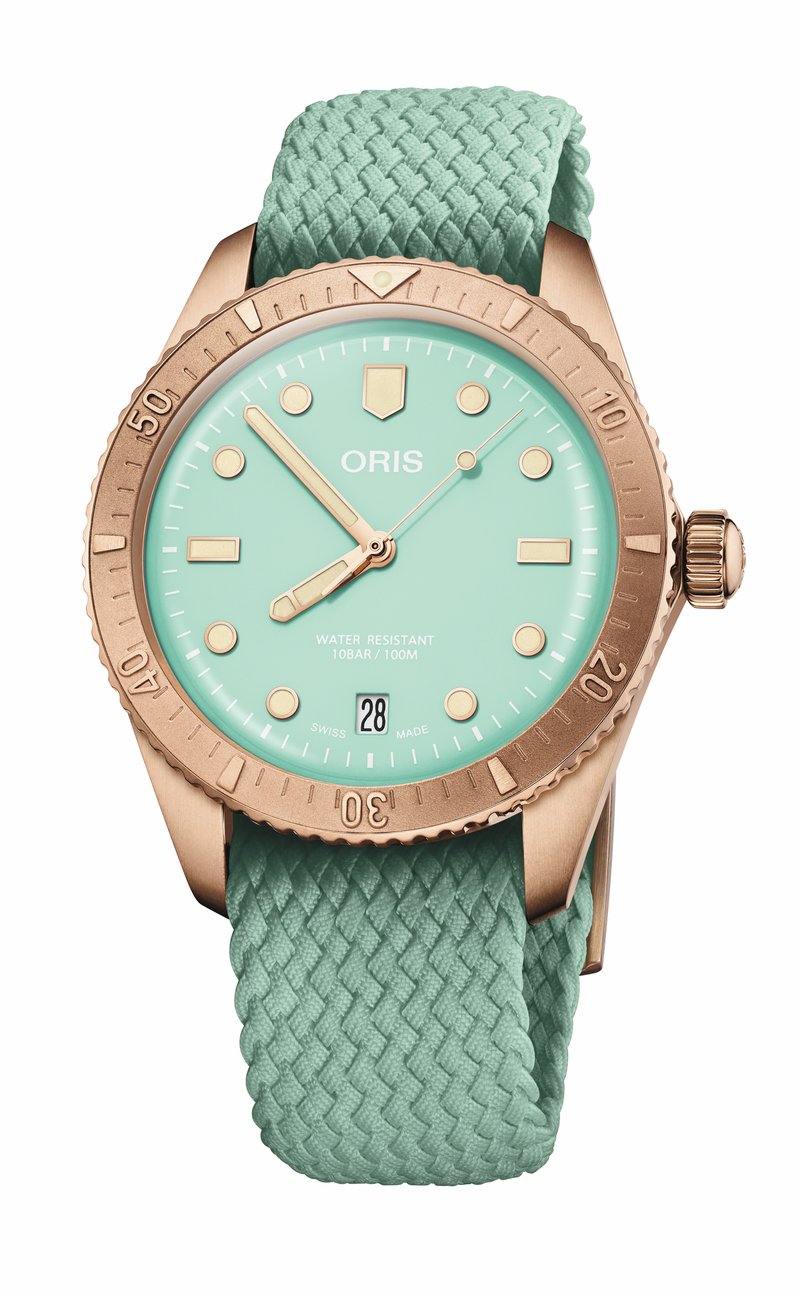 Oris Divers Sixty-Five Cotton Candy 01 733 7771 3157-07 3 19 03BRS watch at Màti Jewelers Albuquerque