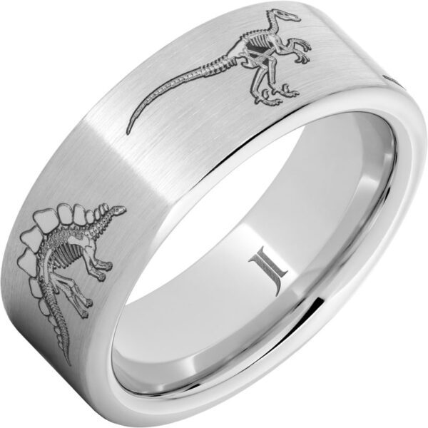 Jewelry Innovations Serinium® Dinosaur Fossil Skeleton Engraved Ring at Màti Jewelers Albuquerque