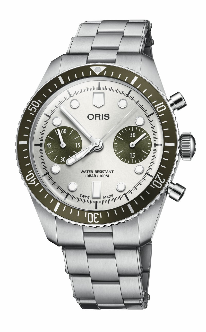 Oris Divers Sixty-Five Chronograph 01 771 7791 4051-07 8 20 18 watch at Màti Jewelers Albuquerque