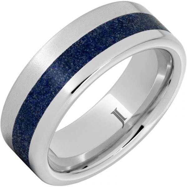 Jewelry Innovations Serinium® Ring with Lapis Lazuli Inlay and Stone Finish at Màti Jewelers Albuquerque