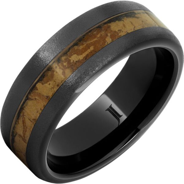 Jewelry Innovations Panatela – Black Diamond Ceramic™ Natural Cigar Inlay Ring at Màti Jewelers Albuquerque