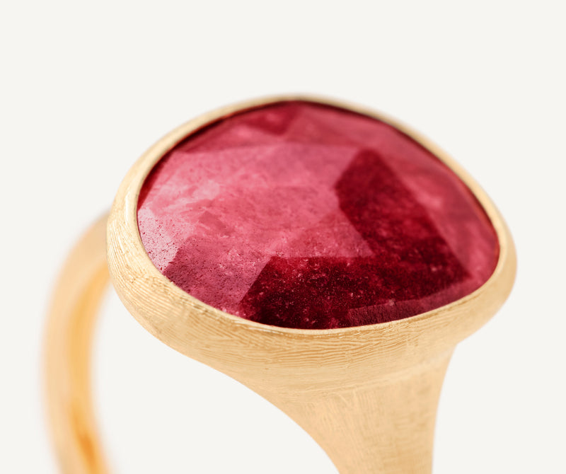 Marco Bicego 18K Yellow Gold Thulite Ring at Màti Jewelers Albuquerque