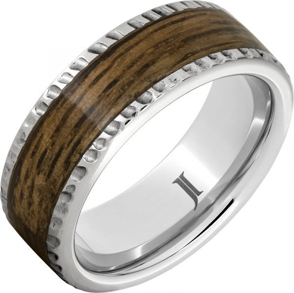 Jewelry Innovations Barrel Aged™ Serinium® Ring with Bourbon Wood Inlay at Màti Jewelers Albuquerque