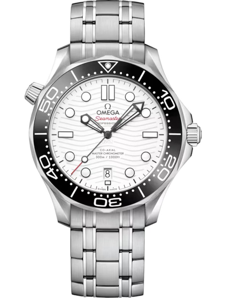 Omega Diver 300M Ceramic White Dial "Polar" on Bracelet 210.30.42.20.04.001 watch at Màti Jewelers Albuquerque