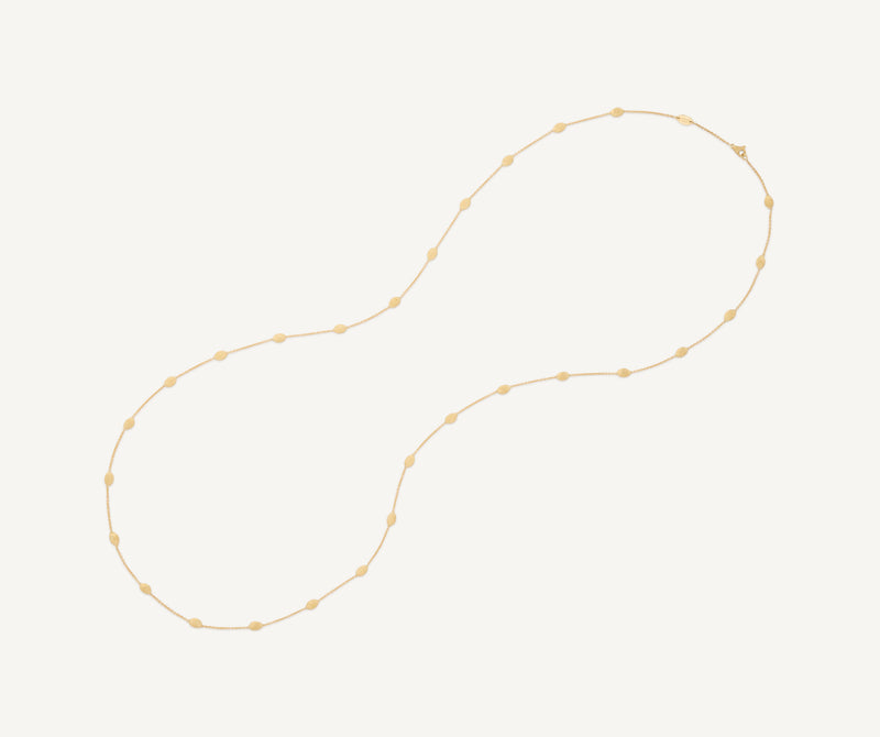Marco Bicego 18K Yellow Gold Small Bean Necklace, 36" at Màti Jewelers Albuquerque