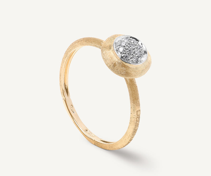 18K Yellow Gold Ring with Diamonds