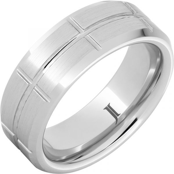 Jewelry Innovations Grid – Satin Finish Grid Pattern Serinium® Ring at Màti Jewelers Albuquerque