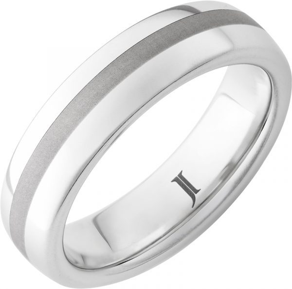 Jewelry Innovations Serinium® Dome Ring with Satin Finish Center at Màti Jewelers Albuquerque