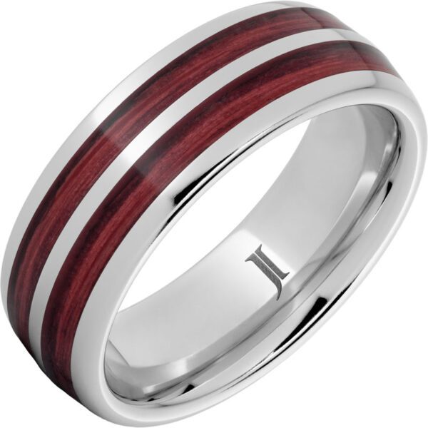 Jewelry Innovations Double Barrel – Barrel Aged™ Serinium® Dome Ring with Cabernet Inlays at Màti Jewelers Albuquerque