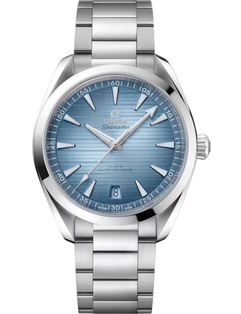Omega Aqua Terra 150M Co-Axial Master Chronometer 41mm Summer Blue Dial 220.10.41.21.03.005 watch at Màti Jewelers Albuquerque