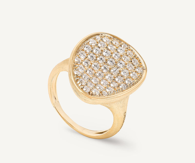 18K Yellow Gold and Diamond Ring
