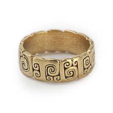 Alex Sepkus R-94A — 18k gold "J's Garden" band (7.4mm wide) sizes 9-12