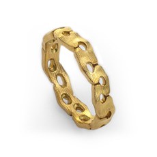 Alex Sepkus R-185A — 18k gold "Lotus" band (3.9mm wide) size 9-12 any size larger please call