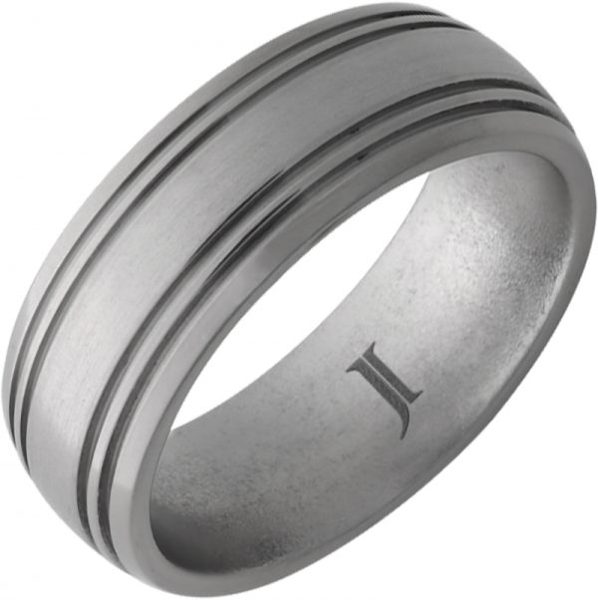 Aerospace Grade Titanium™ Satin Dome Ring, style RMTA005917