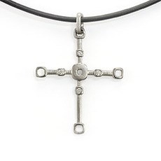 Alex Sepkus M-17PD — Platinum and diamond "Cross" pendant (25x31mm)
