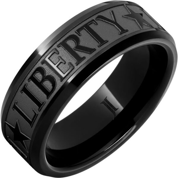 Liberty, Justice and Reason – Black Diamond Ceramic™ Ring, style RMCA007932
