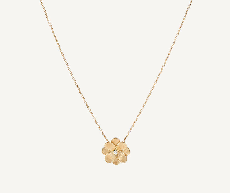 Marco Bicego 18K Yellow Gold Flower Pendant Necklace, 16.5"-18" at Màti Jewelers Albuquerque