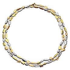 Alex Sepkus BN-F1 — 18k gold, 18k rose gold and palladium "Big Sleep" necklace (37" length)