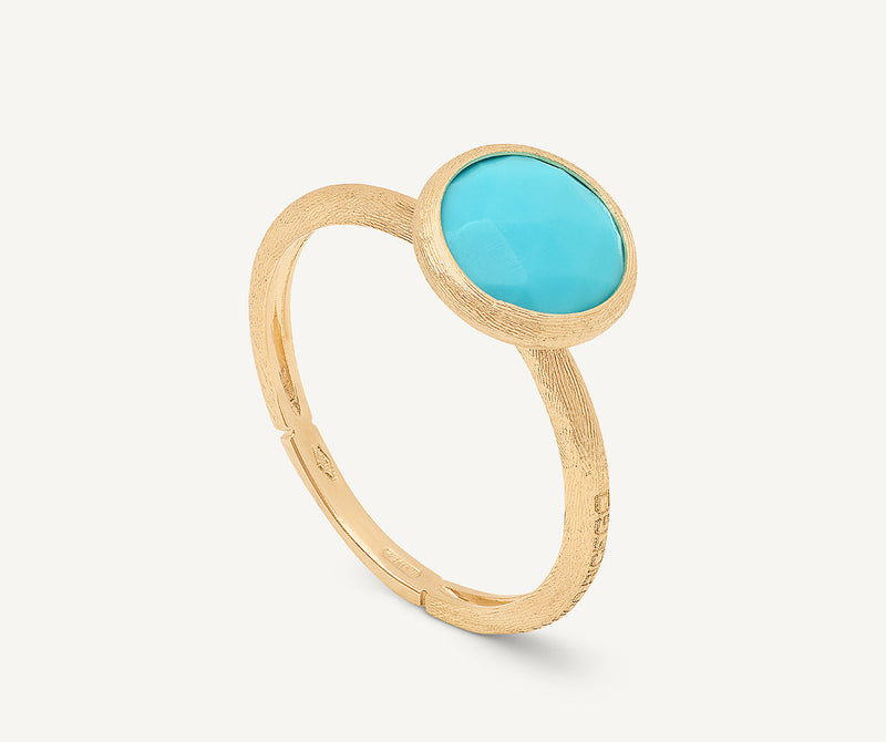 Marco Bicego 18K Yellow Gold Turquoise Stackable Ring at Màti Jewelers Albuquerque