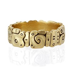 Alex Sepkus R-195MA — 18k gold "Flora" band (7.3mm wide)size 9-12 any size larger please call