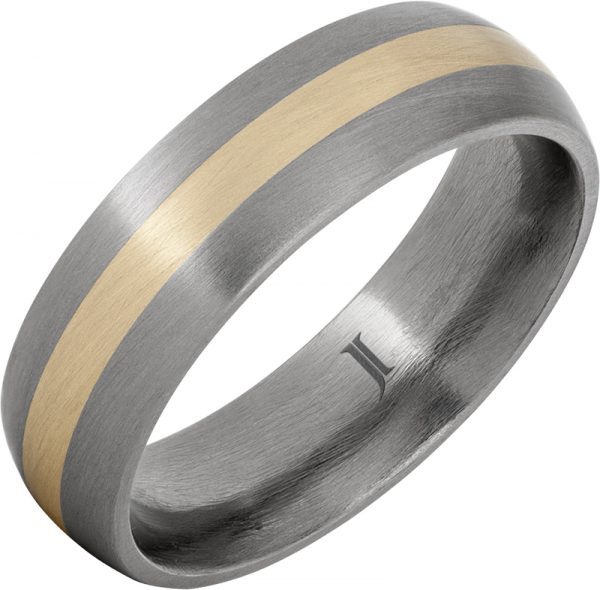 Aerospace Grade Titanium™ with 14K Gold Inlay and Satin Finish, style RMTA000333